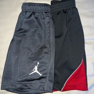 Jordan Black and Red Performance Basketball Shorts